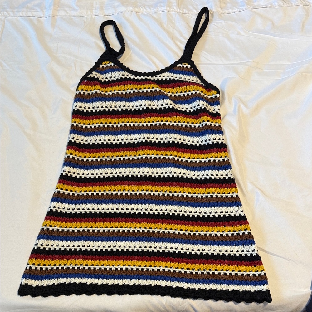 Zara Multicolor Crochet Tank Top